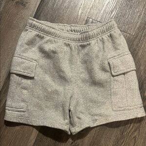 Women's Gray Cargo Sweat Shorts